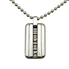 TIFFANY＆Co. ティファニー アトラス プレート SV925 ボールチェーンネックレス シルバー M2602-k111