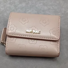 MARY QUANT マリークワント　三つ折り財布　ピンク　花柄　デイジーアウトラインパターン　ミニウォレット