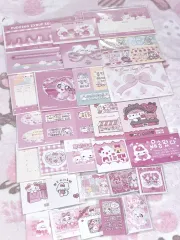 ピンク 販売アカウント ステッカーステッカー/レシートメモ用紙/韓国雑貨文房具 包装用品 まとめ売り
