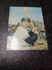 激レア‼️1973年 カルビー製菓 プロ野球物知りカード 田淵幸一 1973年 カルビー製菓 プロ野球カード 田淵幸一 No80阪神の大砲！旗版