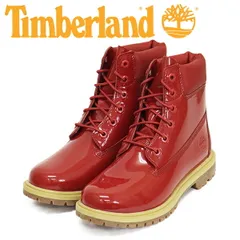 Timberland (ティンバーランド) A43F8-A5G 6in PREM WP BT 6インチプレミアムウォータープルーフブーツ レディース Red Patent TB623 US8-約25.0cm