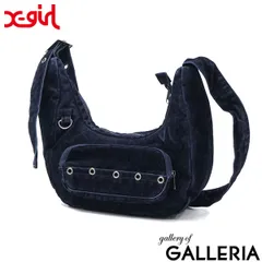 エックスガール ショルダーバッグ レディース 斜めがけバッグ X-girl バッグ ブランド 小さめ 大人 斜めがけ ショルダー デニム ミニショルダー コンパクト おしゃれ FLOCKED DENIM BAG 105254053004 INDIGO