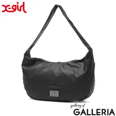 エックスガール ショルダーバッグ レディース 斜めがけバッグ 大きめ A4 X-girl バッグ ブランド 合皮 フェイクレザー ショルダー おしゃれ METAL PLATE LABEL SHOULDER BAG 105254053009 BLACK