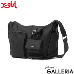 エックスガール ショルダーバッグ レディース 斜めがけバッグ 大きめ A4 X-girl バッグ ブランド 大人 ショルダー ナイロン シンプル カジュアル MULTI POCKET SHOULDER BAG 105254053010 BLACK