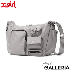 エックスガール ショルダーバッグ レディース 斜めがけバッグ 大きめ A4 X-girl バッグ ブランド 大人 ショルダー ナイロン シンプル カジュアル MULTI POCKET SHOULDER BAG 105254053010 GREY