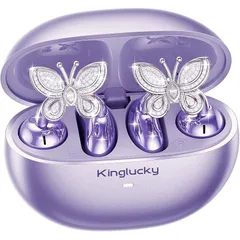 【新品】 【全面革新】Kinglucky イヤーカフイヤホン ワイヤレスイヤホン 極限の快適さ、着脱式イヤリング bluetooth 耳挟み式 耳を塞がない 最大50時間連続再生 超低遅延 IPX5防水 4gの超軽量 音漏れ防止 iphone用イヤホン オープ