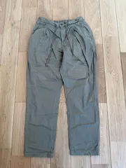 Johnbull ジョンブル イージーパンツ M カーキ コットン リネン メンズ カジュアル テーパード