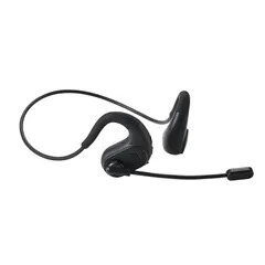 【新品】 エレコム Bluetooth ヘッドセット 両耳 耳掛け オープンイヤー型 ネックバンド式 空気伝導 ENCマイク マイクアーム着脱式 ミュート機能 12時間連続通話 軽量設計 Bluetooth5.3 LBT-HSOE01ECBK 1