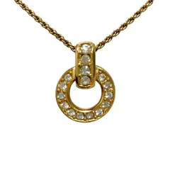 ディオール　サークル　ラインストーン　ゴールド　ブランド小物　ネックレス　ユニセックス