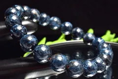 【１点物】美しいマーブル模様 ブルーピーターサイト　9mm　ブレスレット パワーストーン 天然石 _MC5349