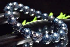 【１点物】美しいマーブル模様 ブルーピーターサイト　9mm　ブレスレット パワーストーン 天然石 _MC5351