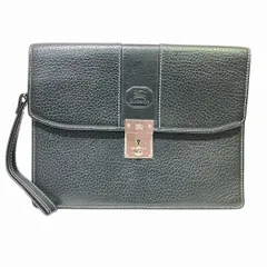 バーバリー　ブラック　レザー　バッグ　クラッチバッグ　セカンドバッグ　メンズ