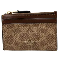 コーチ　COACH　シグネチャー　ミニ　スキニー　CW870　キーリング付き　コインケース　ユニセックス　美品