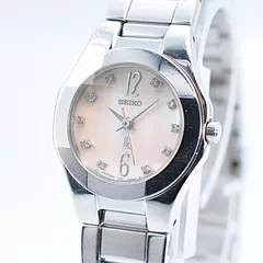 SEIKO セイコー LUKIA ルキア 限定モデル 1N01-0CA0 Quartz クォーツ Watch ウォッチ 腕時計 ピンクシェル文字盤 Ladies レディース 女性 10BAR 10石ダイヤ 新品バッテリー 稼働品