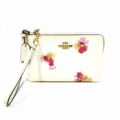 コーチ　COACH　フローラルプリント　リストレット　F65307　ポーチ　ミニハンドバッグ　レディース　美品