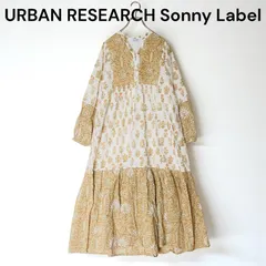 美品 URBAN RESEARCH Sonny Label アーバンリサーチサニーレーベル エスニック ボタニカル ワンピース ベージュ