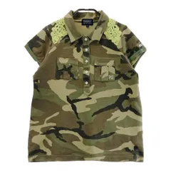 サイズ：0 PEARLY GATES パーリーゲイツ  半袖ポロシャツ カモフラ柄 カーキ系 [240101608698] ゴルフウェア レディース ストスト