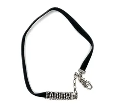 ■極美品■近年モデル■Dior ディオール　J'ADIOR ジャディオール　チョーカー　レザー　ラインストーンロゴ　初期マリア期　推定年代:2017〜2019年頃 ブラック シルバー金具　大文字刻印