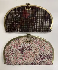 【レトロ】がま口ポーチ　２点セット