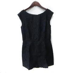 ジルスチュアート JILL STUART パンツ サロペット 切替 レース 4 L 紺 ネイビー /YI