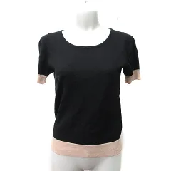 ロペ ROPE カットソー 半袖 M 黒 ブラック ベージュ /YI