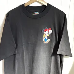 ミッキーマウス　アップリケ　USA　ヴィンテージ　半袖Tシャツ　(L)  Too Cute! トゥーキュート！　　　　　…e.s