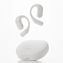 【新品】 エレコム オープンイヤー イヤホン Bluetooth 5.4 ワイヤレス ヘッドホン 耳を塞がない 耳掛け式 マイク内蔵 最大7時間再生 IPX5の防水設計 タッチセンサー ムーンホワイト LBT-OWS02ECMWH 0