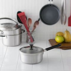 希少】はかせなべ OPTO 22cm ステンレス両手鍋 蒸し器 ふた2種セット