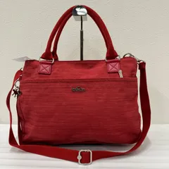 9717　KIPLING　キプリング　2way　ショルダーバッグ　ハンドバッグ　トートバッグ　レッド　赤　チャーム付き　モンキー　ゴリラ　レディース　軽量　カジュアル　シンプル　ポケット多数　多機能