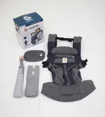 美品 エルゴ OMNI 360 クールエア クラシックウィーブ ergobaby ベビーウェストベルト付 新生児OK クリーニング済み D65C089