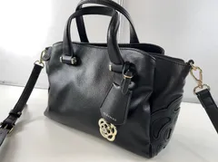 ★CLATHAS クレイサス 2way ハンドバッグ ショルダーバッグ 黒 カメリア レディース 中古品 管理2M252