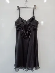 ピ507●Bo ・Dre●ボ・ドレー●キャミソール●ワンピース●パーティードレス●フリル●ドレープ●レディース●size 3AR●黒