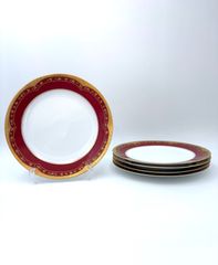 大倉陶園 アレキサンドリーヌ 金蝕マロン デザートプレート 17cm 5枚