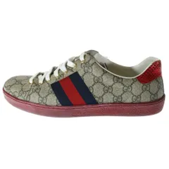 GUCCI (グッチ) ACE SUPREME エース GGスプリーム ベージュ/レッド 429445 K2LH0