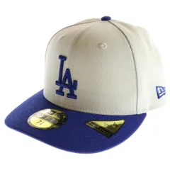 NEW ERA (ニューエラ) PC 59FIFTY STONE 2-TONE ロサンゼルスドジャース バイカーベースボールキャップ クリーム/ブルー 14521873