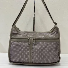 9722　LeSportsac　レスポートサック　デラックスエブリデイ　ショルダーバッグ　ベージュ　ドット　水玉　レディース　軽量　カジュアル　シンプル