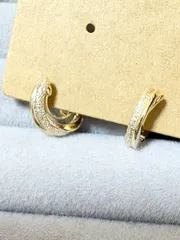 まるでピアスのようなイヤリング　【日本製】サンドメタル フープ ループフィットイヤリング（ニッケルフリー）