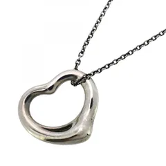 【6jbb0217】ティファニー ネックレス オープンハート シルバー925【中古】レディース