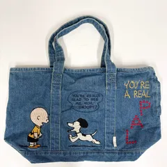 【103-a】ROOTOTE　ルートート　PEANUTS　スヌーピー　デニム　トートバッグ