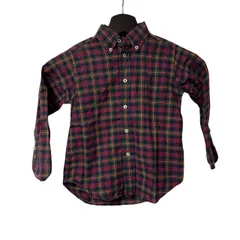 C450 Ralph Lauren ラルフローレン キッズ チェックシャツ 110cm 綿100% 長袖 マルチカラー