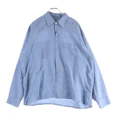 VINTAGE (ヴィンテージ) 60s WEARVER REGULAR COLLAR SHIRT ダブルポケット レーヨン レギュラーカラー カスリ 絣 長袖 シャツ ブルー