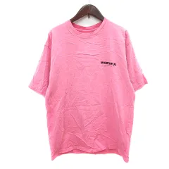 アングリッド UNGRID カットソー Tシャツ クルーネック プリント 半袖 オーバーサイズ F ピンク /MN