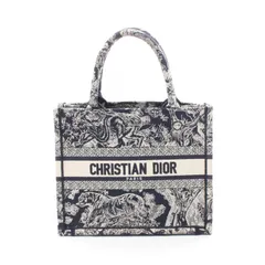 ディオール Dior トートバッグ BOOK TOTE ブックトート スモール ネイビー キャンバス ブックトート スモール レディース Used A