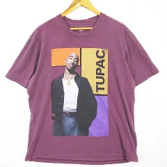 ギャップ GAP Tシャツ 半袖 L  パープル 2PAC 褪せ加工 2sa7288