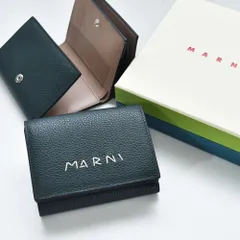 マルニ 財布 レザー製 三つ折りウォレット マルニメンディング 刺繍入り ミニ財布 MARNI PFMI0097U0 P6533