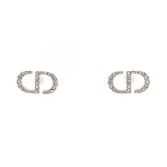 ディオール Dior ピアス Petit CD スタッド ステンレススチール ピアス レディース Used B