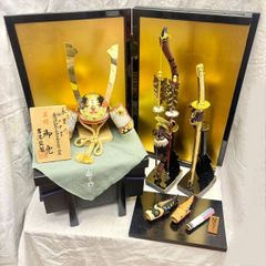 美品】8号彫金伊達兜 赤富士 盛光作 高級五月人形 - メルカリ
