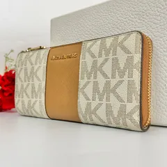 マイケルコース 長財布 MK L字 カードケース 札入れ ブラウン レザー GA353