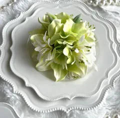 8.コサージュ｜卒業式 入学式 セレモニー 上品 ライトグリーン フラワー ハンドメイド