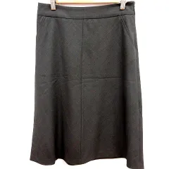 セオリー Theory スカート タイト ロング ウール 0 ダークブラウン /RT